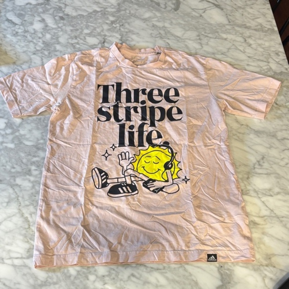 Adidas Light Pink Graphic Tee